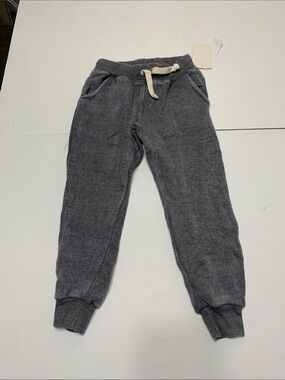 Kids Dark Gray Fleece Jogger Sweatpants with Drawstring